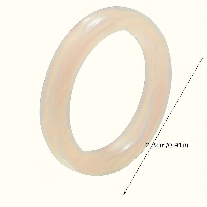 5pcs Colorful Resin Circle Rings Set